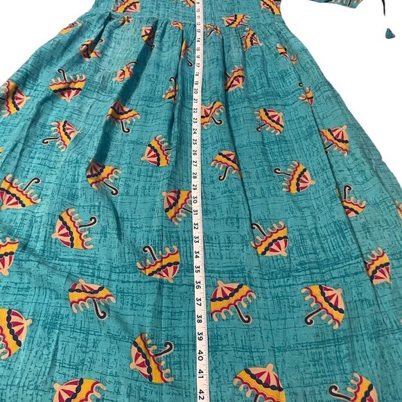 Womens Round Neck Printed A-Line Dress, size - Picture 5 of 7